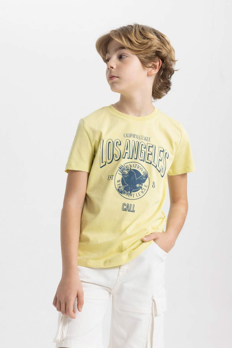 Boy Crew Neck Printed Short Sleeve T-Shirt