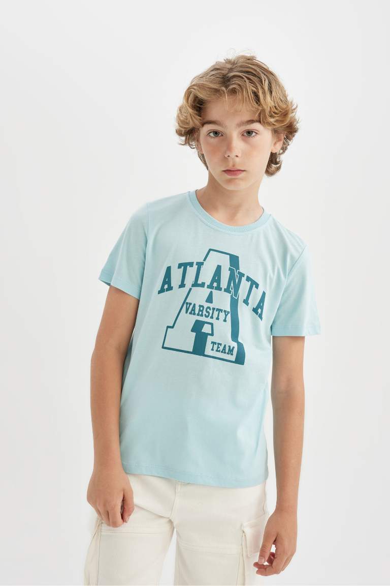 Boy Crew Neck Printed Short Sleeve T-Shirt