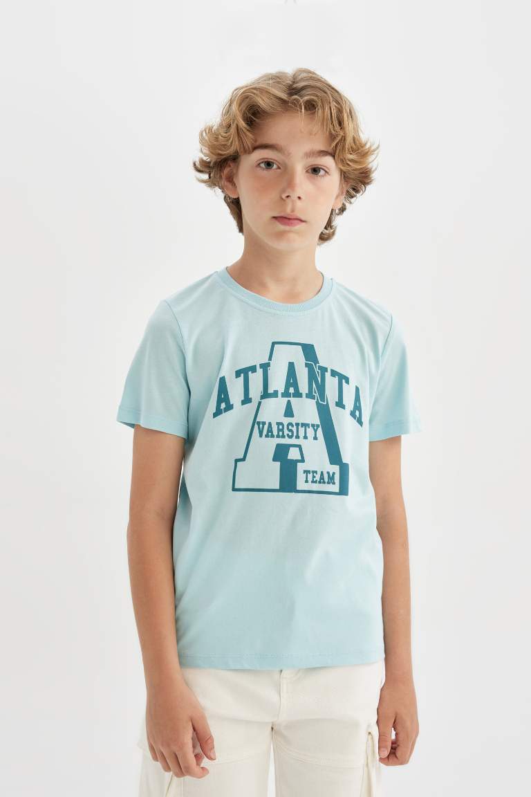 Boy Crew Neck Printed Short Sleeve T-Shirt