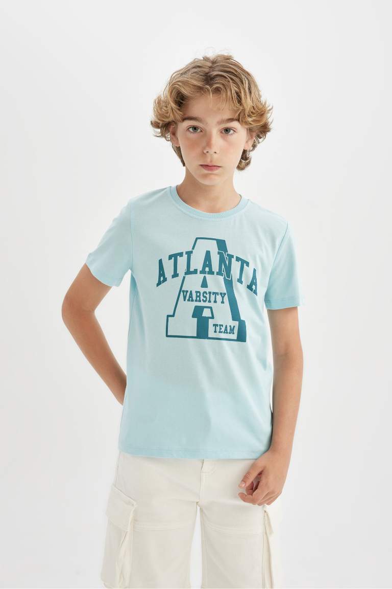 Boy Crew Neck Printed Short Sleeve T-Shirt