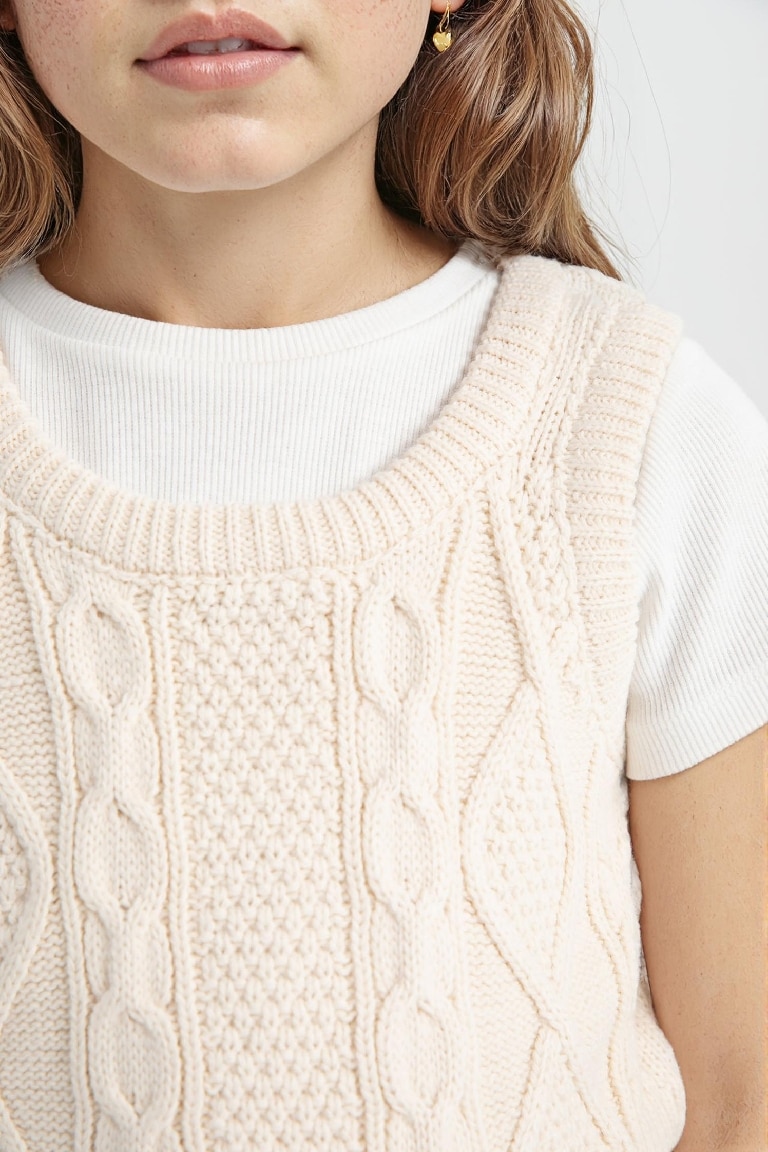 Girl Crop Sweater Vest