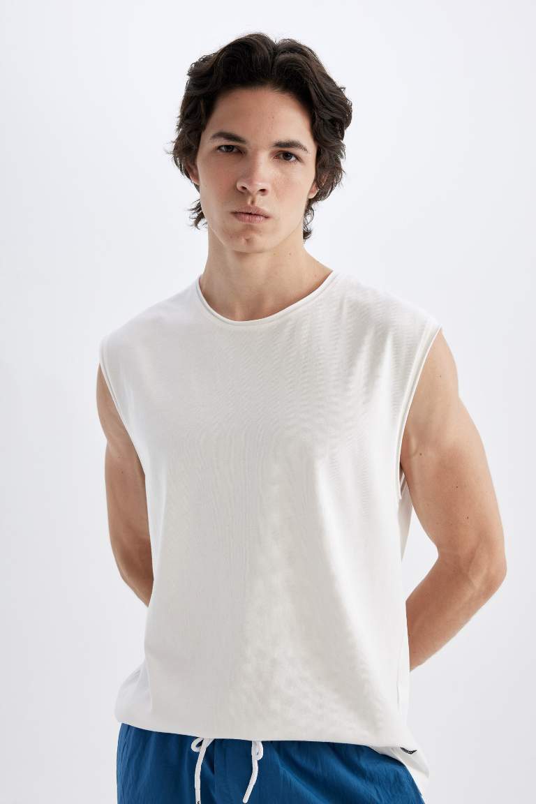 Boxy Fit Crew Neck Tank Top