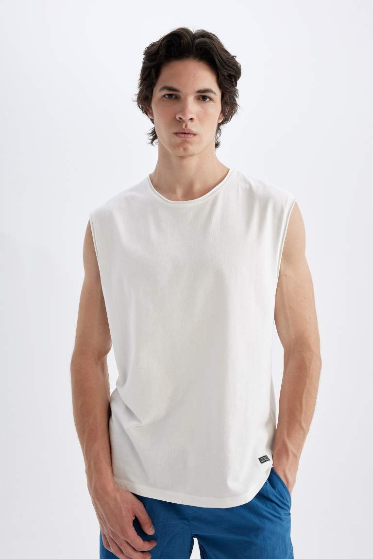 Boxy Fit Crew Neck Tank Top