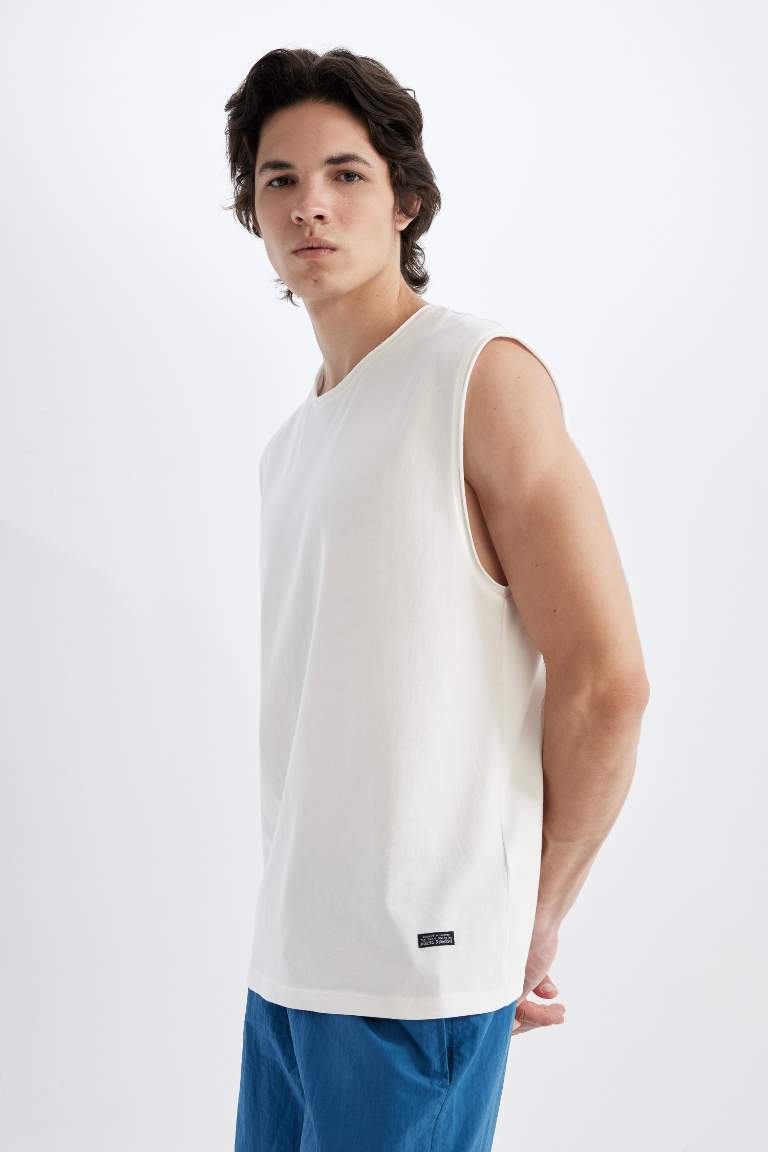 Boxy Fit Crew Neck Tank Top