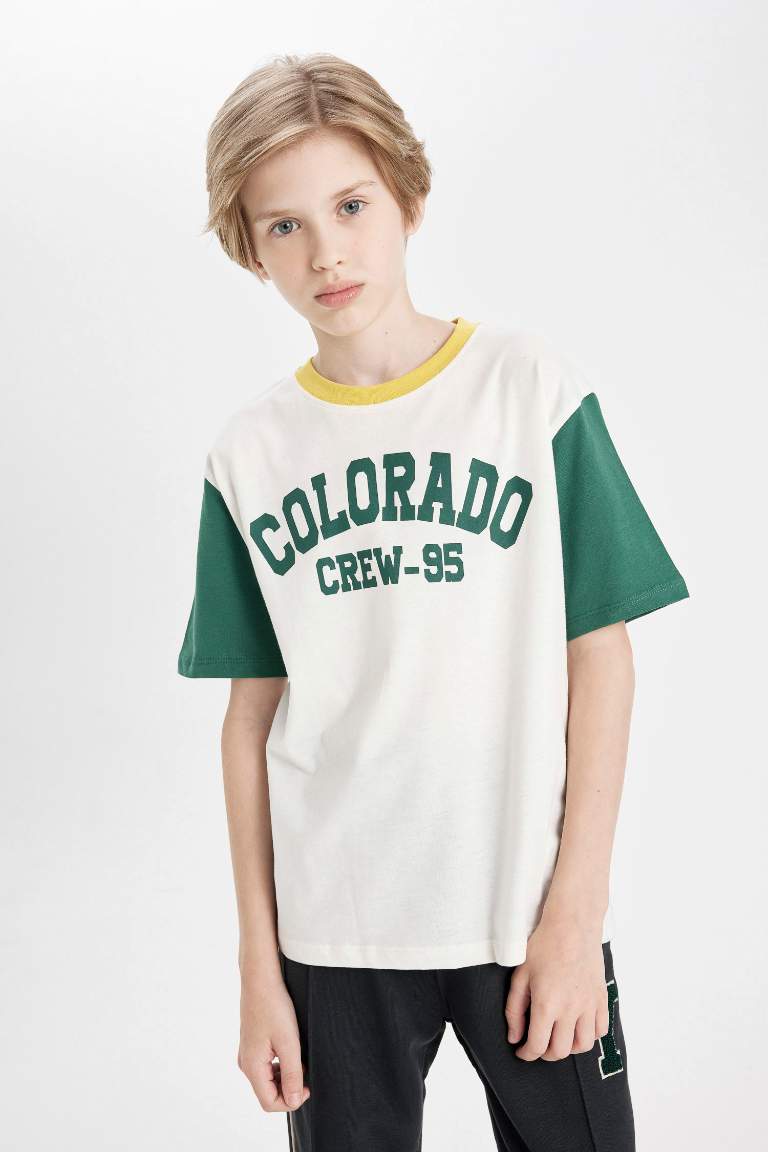 Boy Oversize Fit Color Block T-Shirt