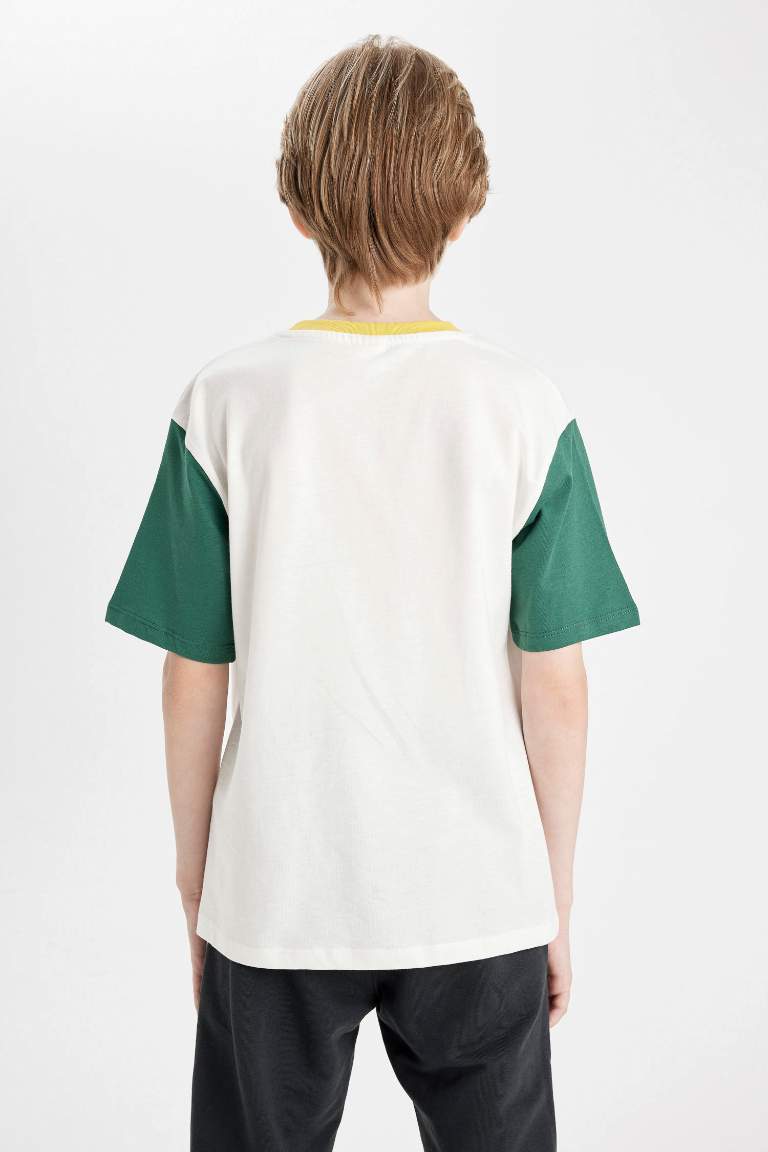 Boy Oversize Fit Color Block T-Shirt