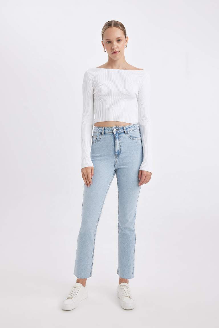 Mary Straight Leg High Waist Washed Jeans