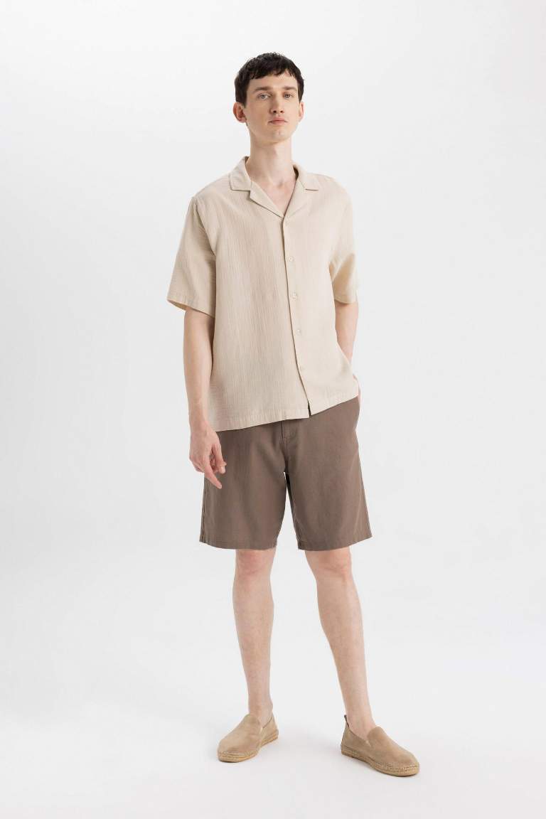 Relax Fit Linen Look Shorts