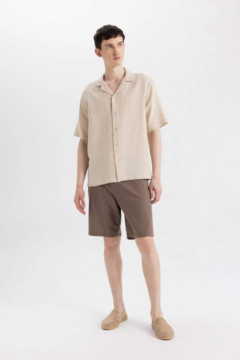 Relax Fit Linen Look Shorts