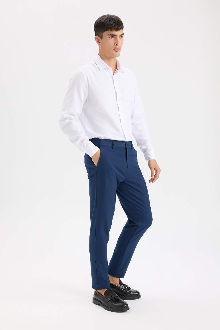 Tailored Fit Straight Leg Stretch Trousers