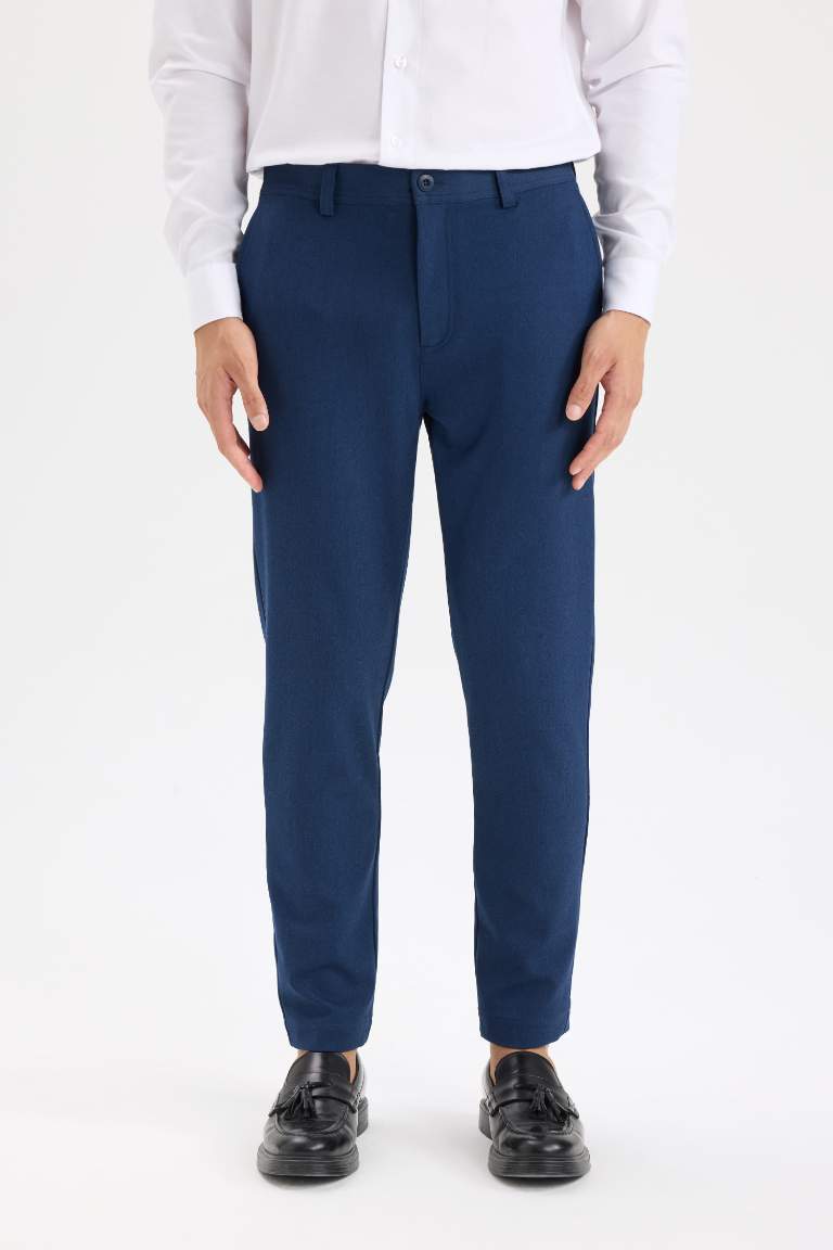 Tailored Fit Straight Leg Stretch Trousers