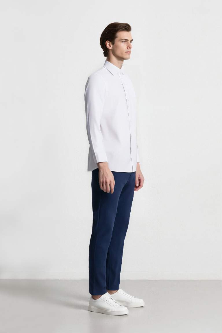 Tailored Fit Normal Kesim Düz Paça Her Yöne Esneyen Yazlık Kumaş Pantolon