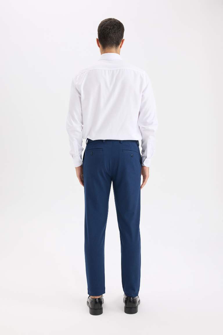 Tailored Fit Straight Leg Stretch Trousers