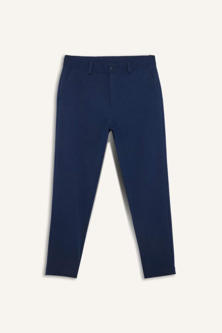 Tailored Fit Straight Leg Stretch Trousers