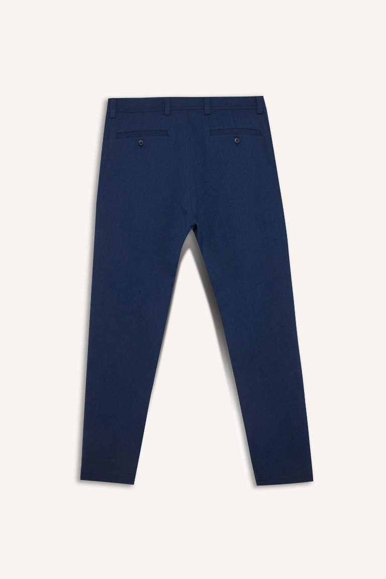 Tailored Fit Straight Leg Stretch Trousers