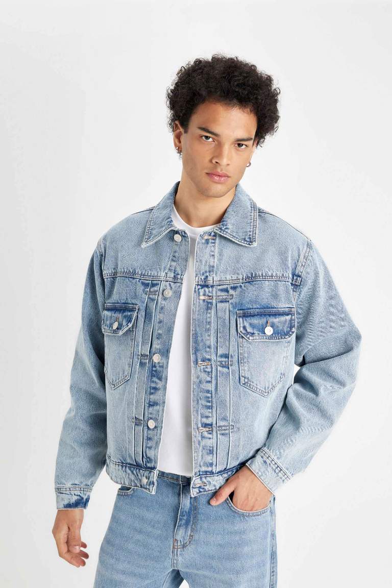 Jacket en jean à coupe régulière