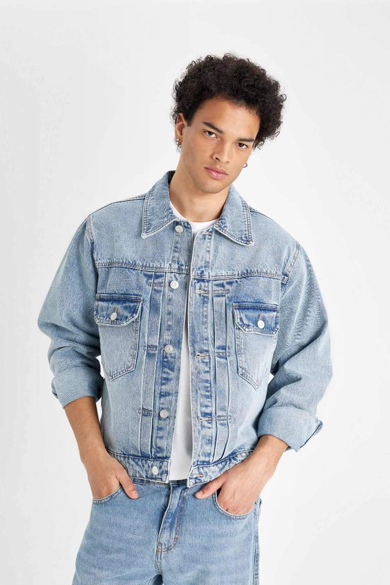 Jacket en jean à coupe régulière