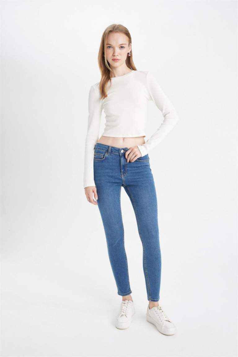 Rebeca Skinny Fit Yüksek Bel Dar Paça Bilek Boy Jean Pantolon