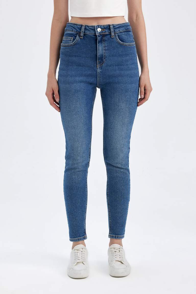 Skinny Fit High Waist Ankle Length Jeans