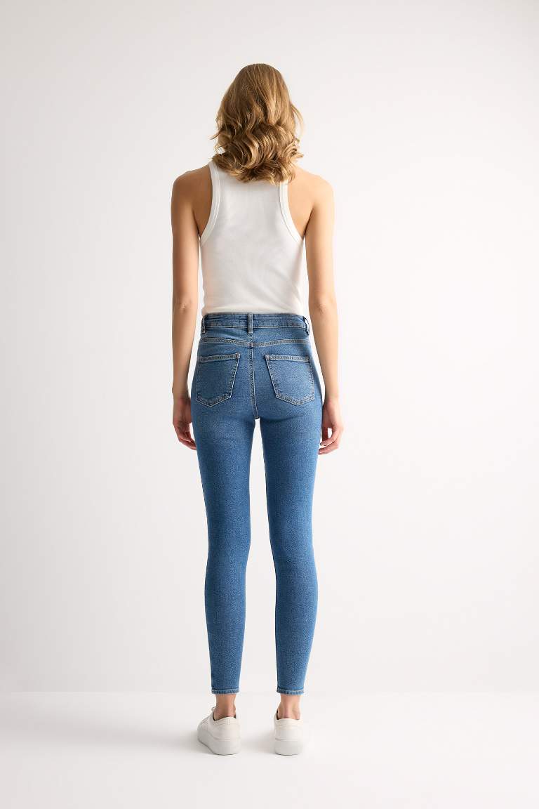 Skinny Fit High Waist Ankle Length Jeans