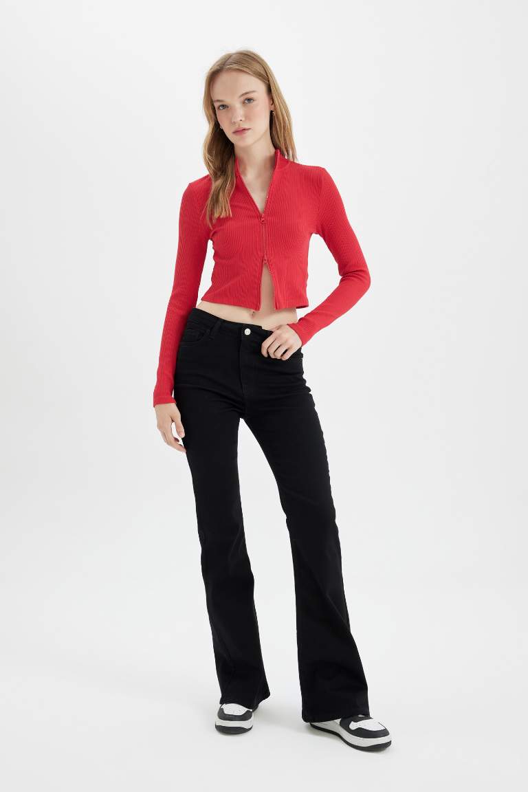 Mia Normal Waist Flare Long Jeans