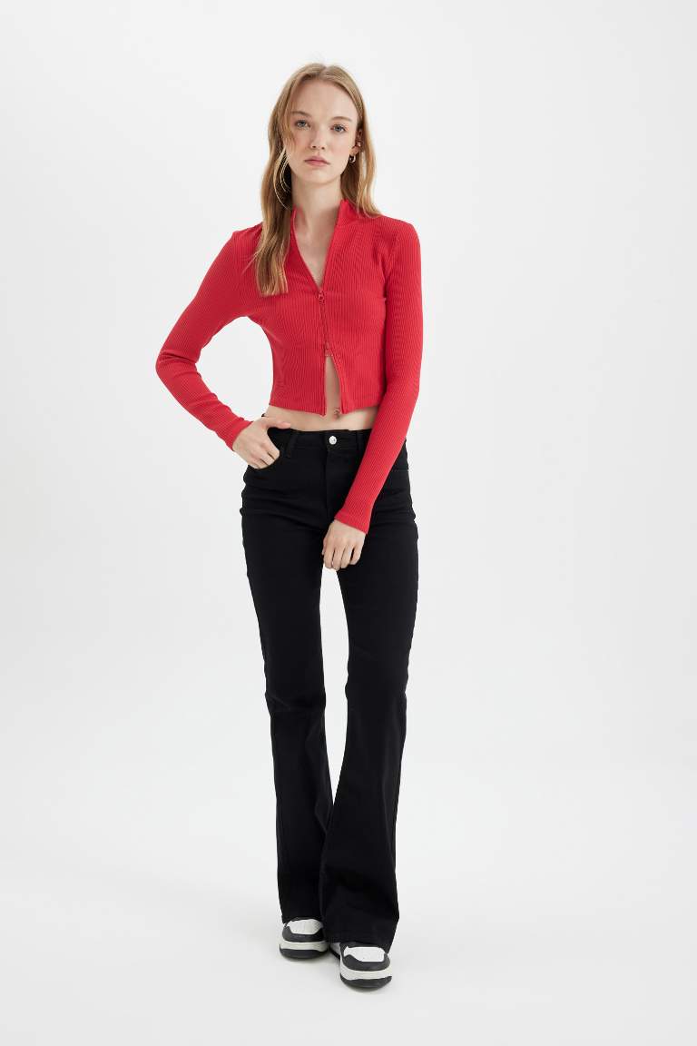 Mia Normal Waist Flare Long Jeans