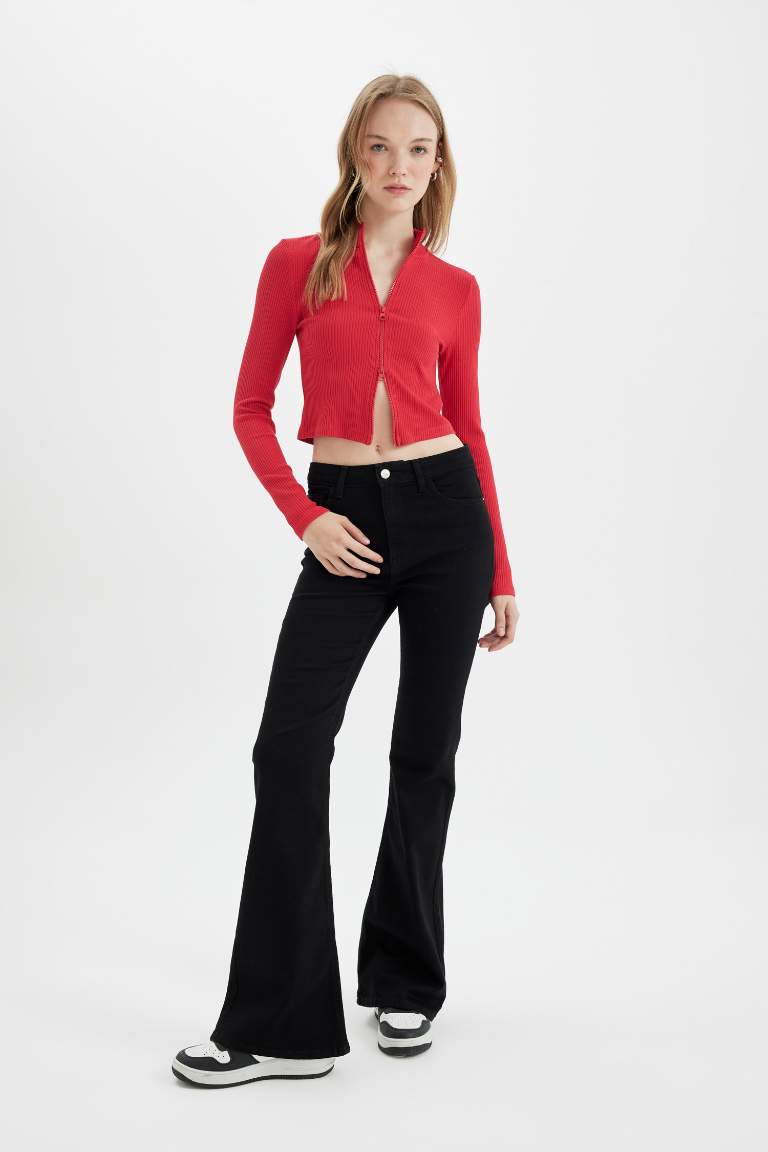 Mia Normal Waist Flare Long Jeans