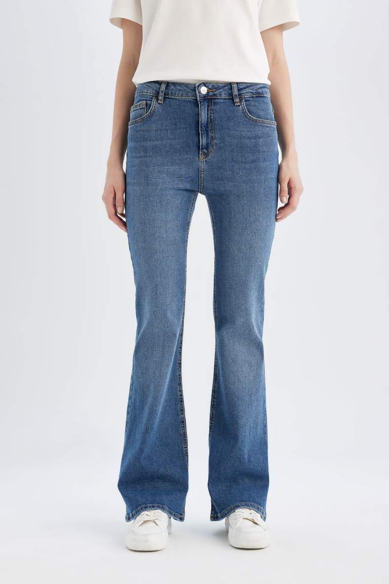 Pantalon Jean long à taille normale