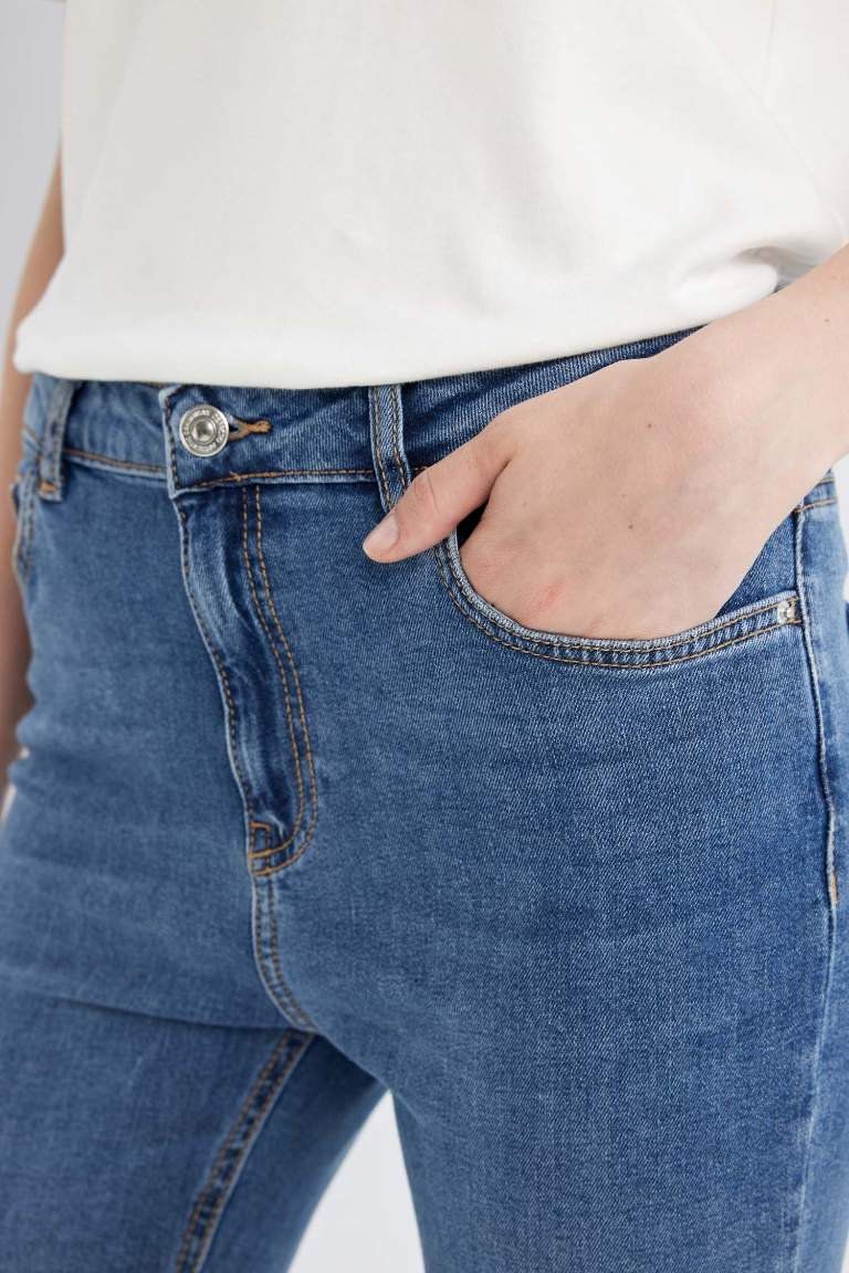 Pantalon Jean long à taille normale