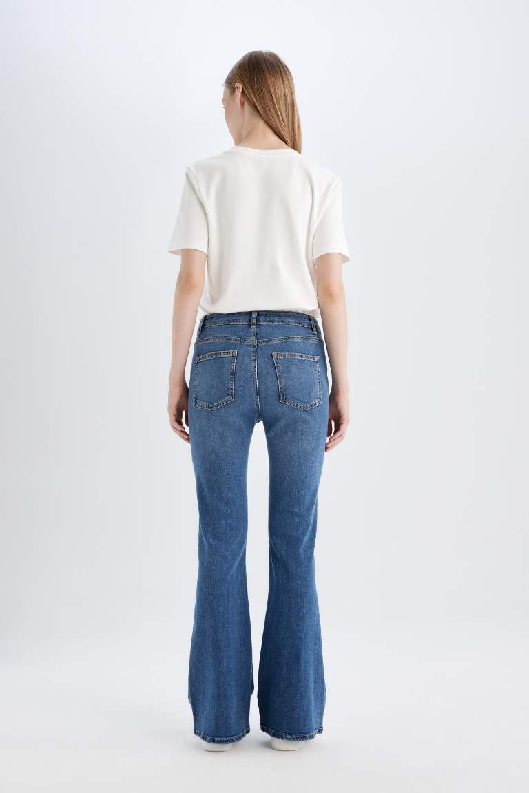 Pantalon Jean long à taille normale