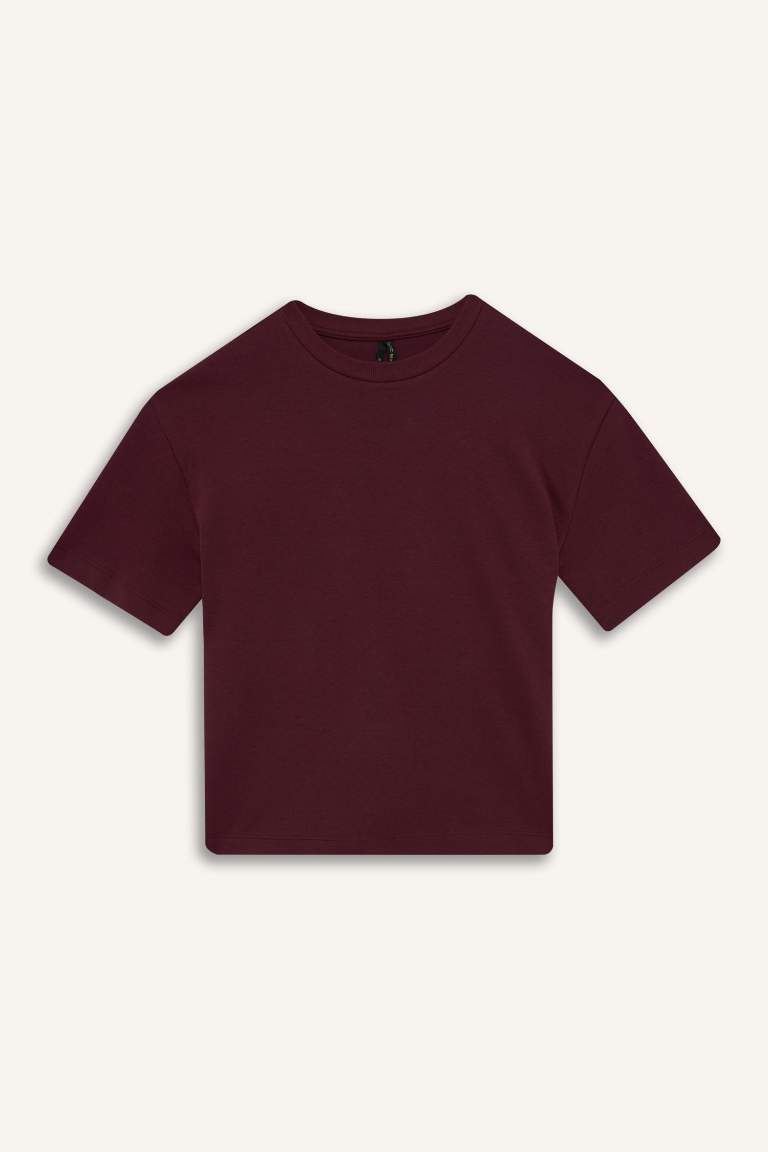 Oversize Loose Fit Crew Neck Basic T-Shirt