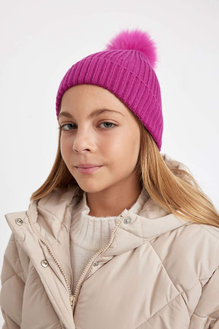 Girl Pompom Beanie