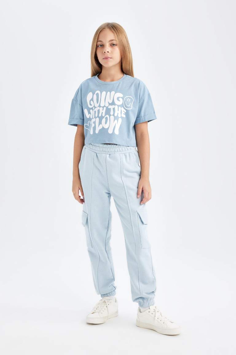 Girl Cargo Pocket Jogger Sweatpants