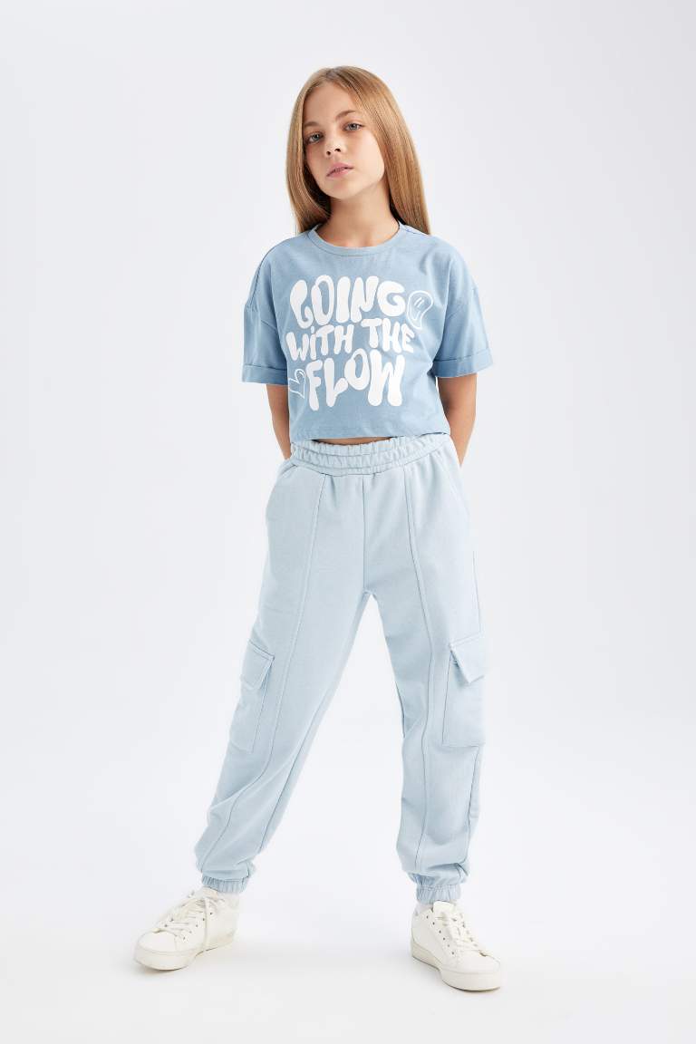 Girl Cargo Pocket Jogger Sweatpants