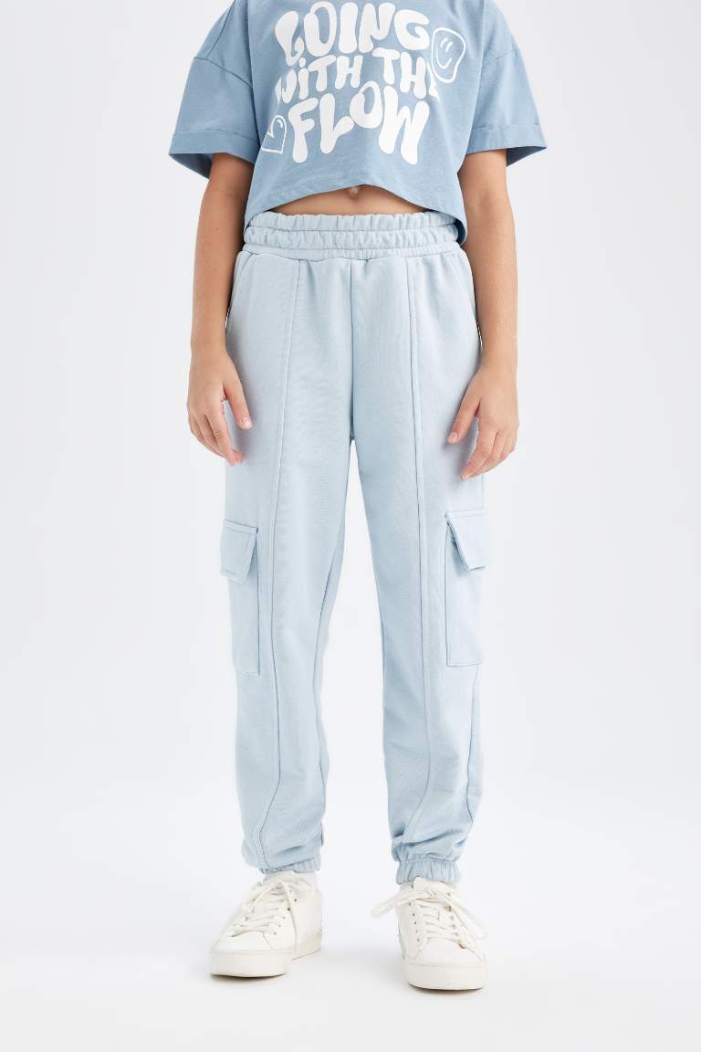 Girl Cargo Pocket Jogger Sweatpants