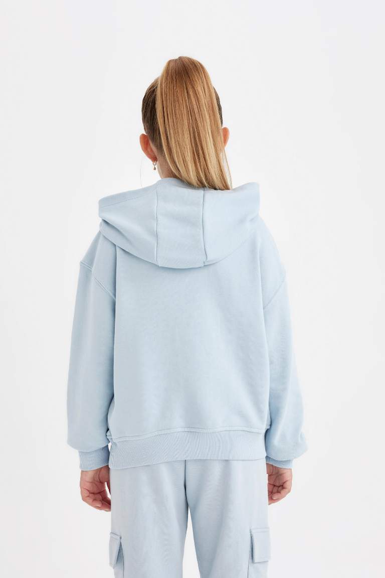 Girl Hooded School Sweatshirt