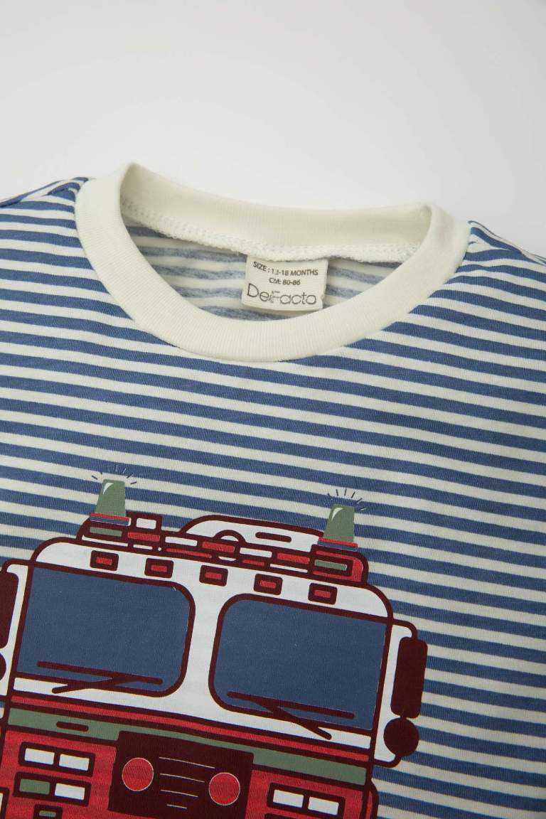 Baby Boy Regular Fit Vehicle Printed T-Shirt