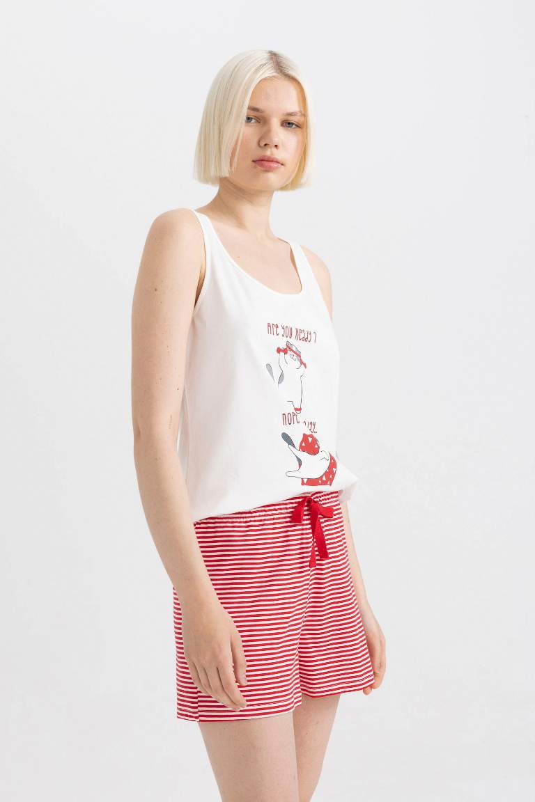 Ensemble de pyjama débardeur imprimé et short de Fall in Love