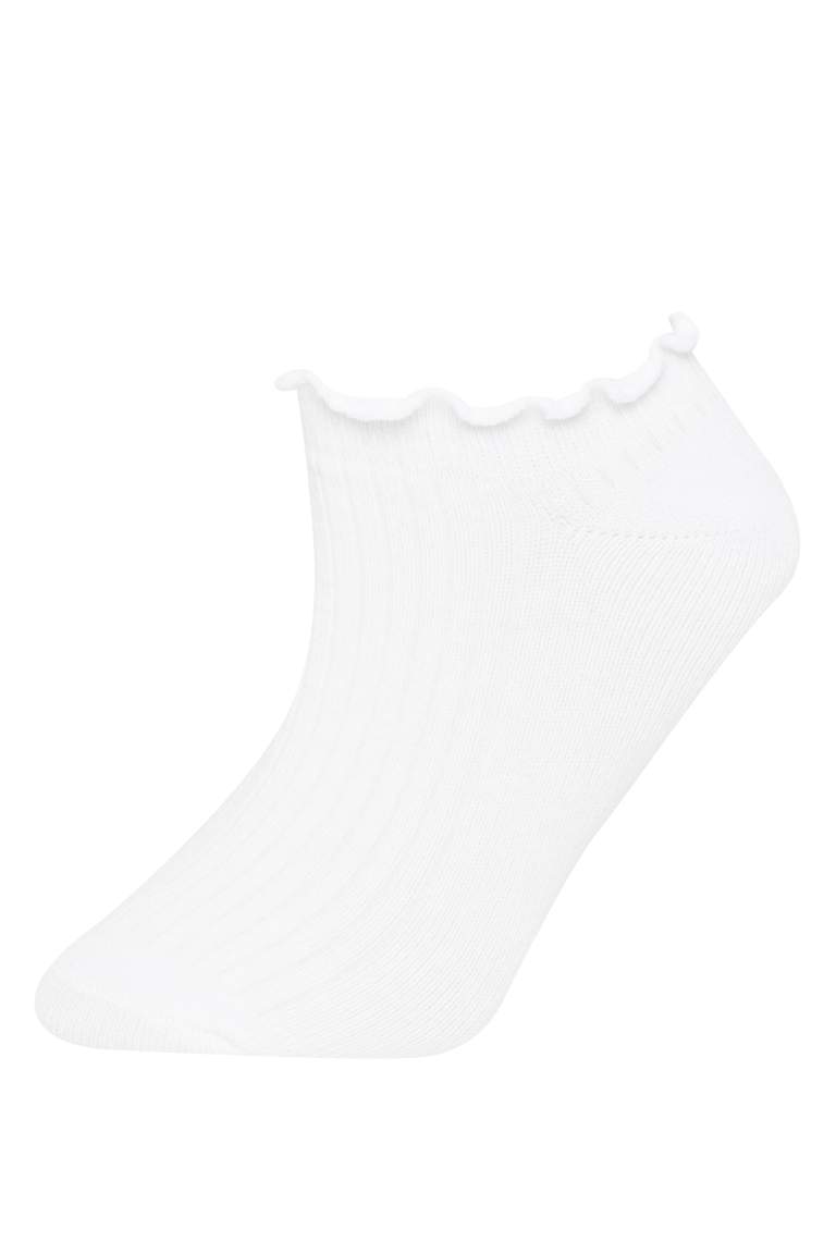 Girl Elastic 5 Piece Cotton Socks