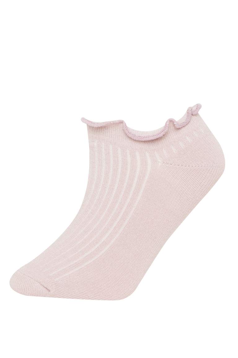 Girl Elastic 5 Piece Cotton Socks