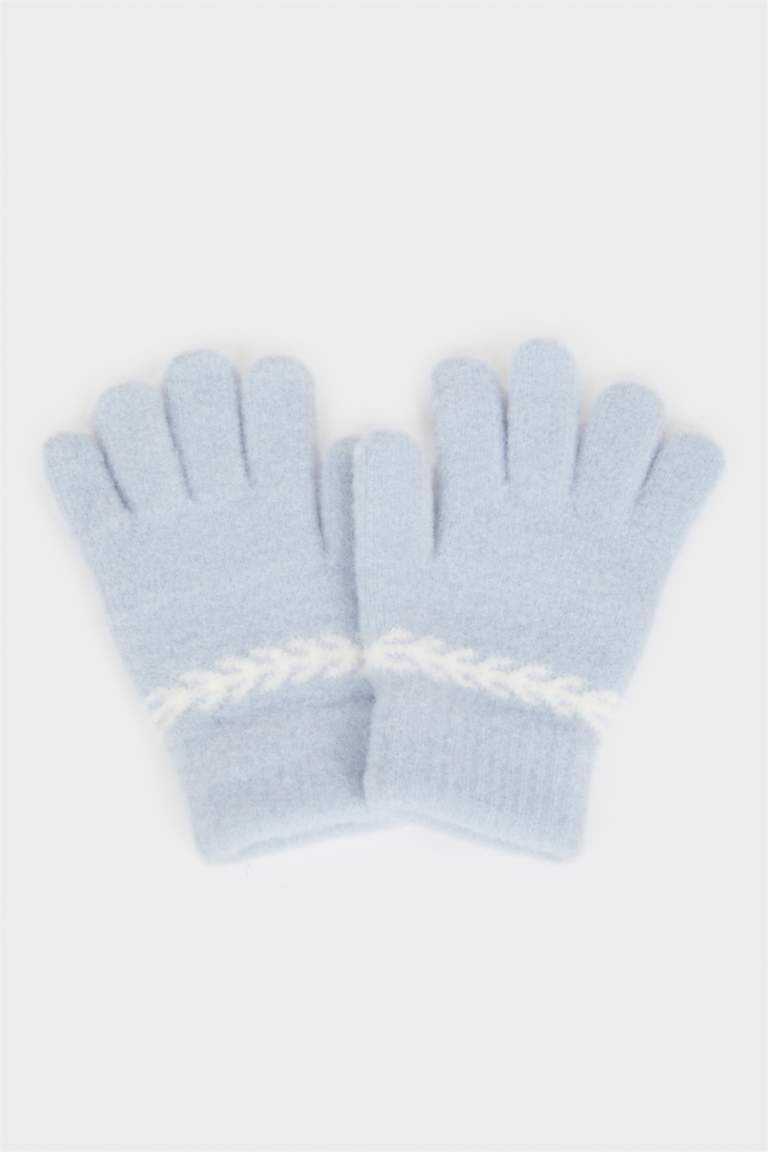 Gants en tricot pour fille