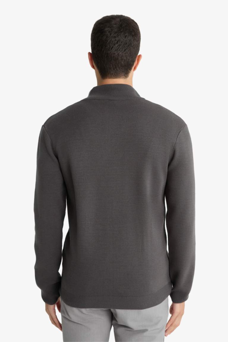 كارديجان تريكو قصة عادية بياقة مدورة