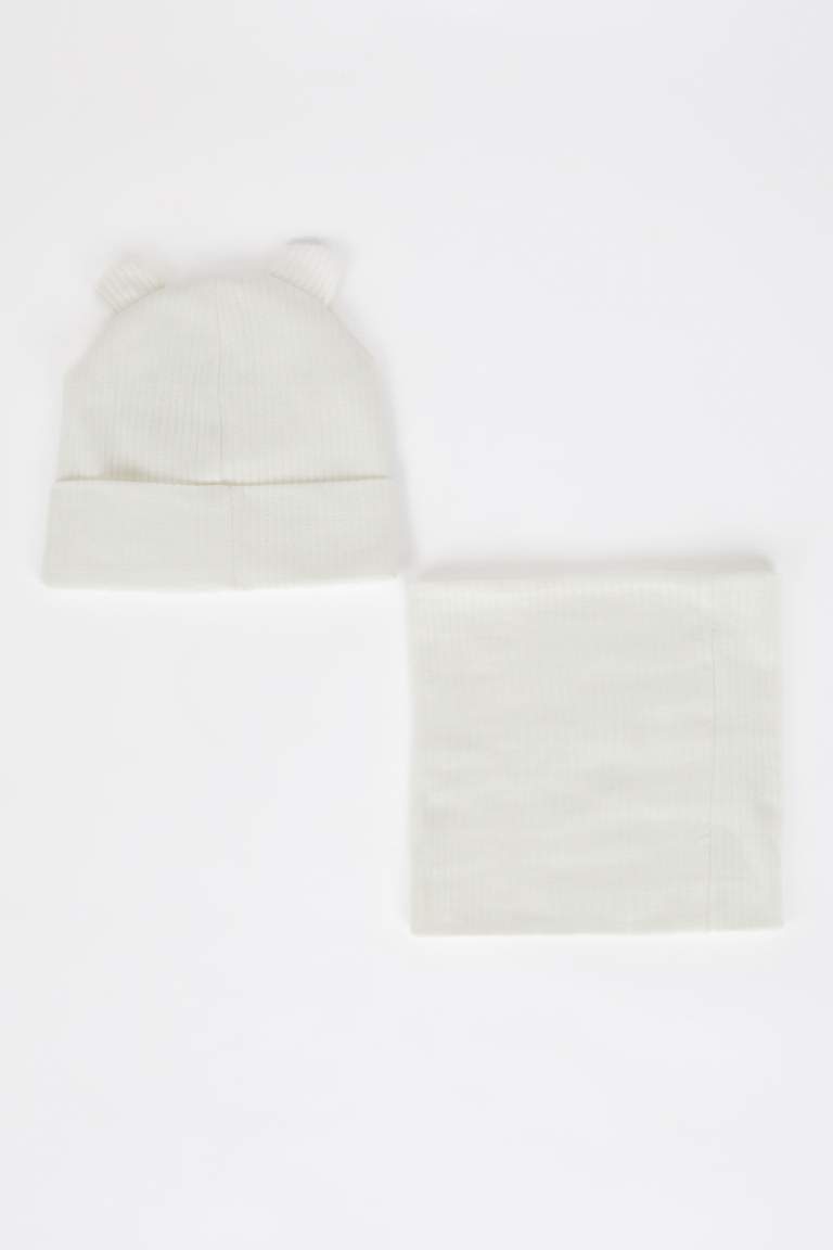 Ensemble de Bonnet et écharpe pour Bébé Fille