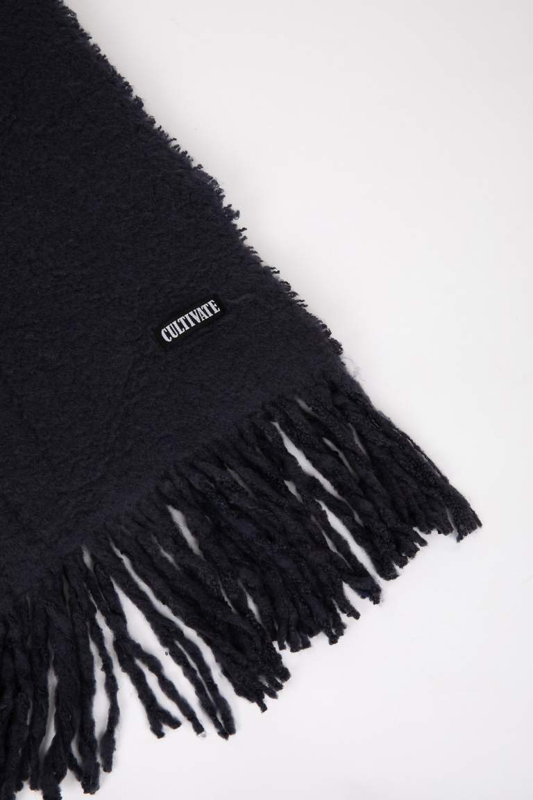 Boy Label Detailed Woven Scarf