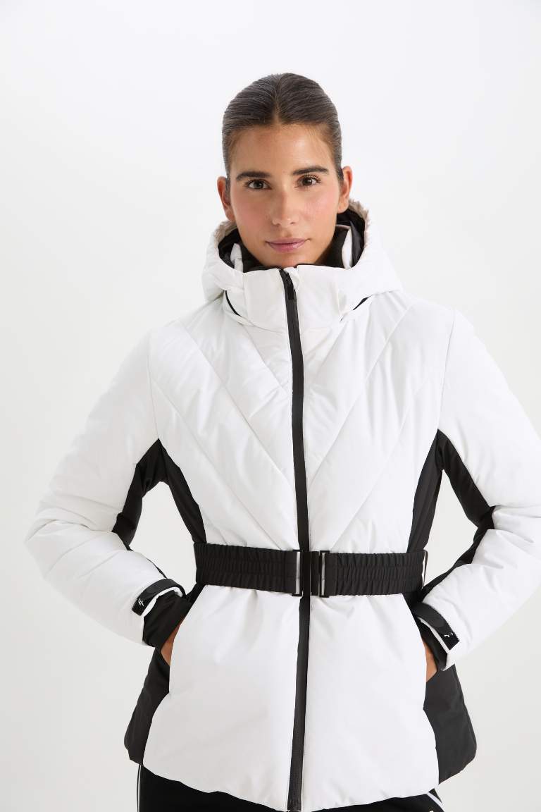 DeFactoFit Belted Windproof Waterproof Ski Jacket