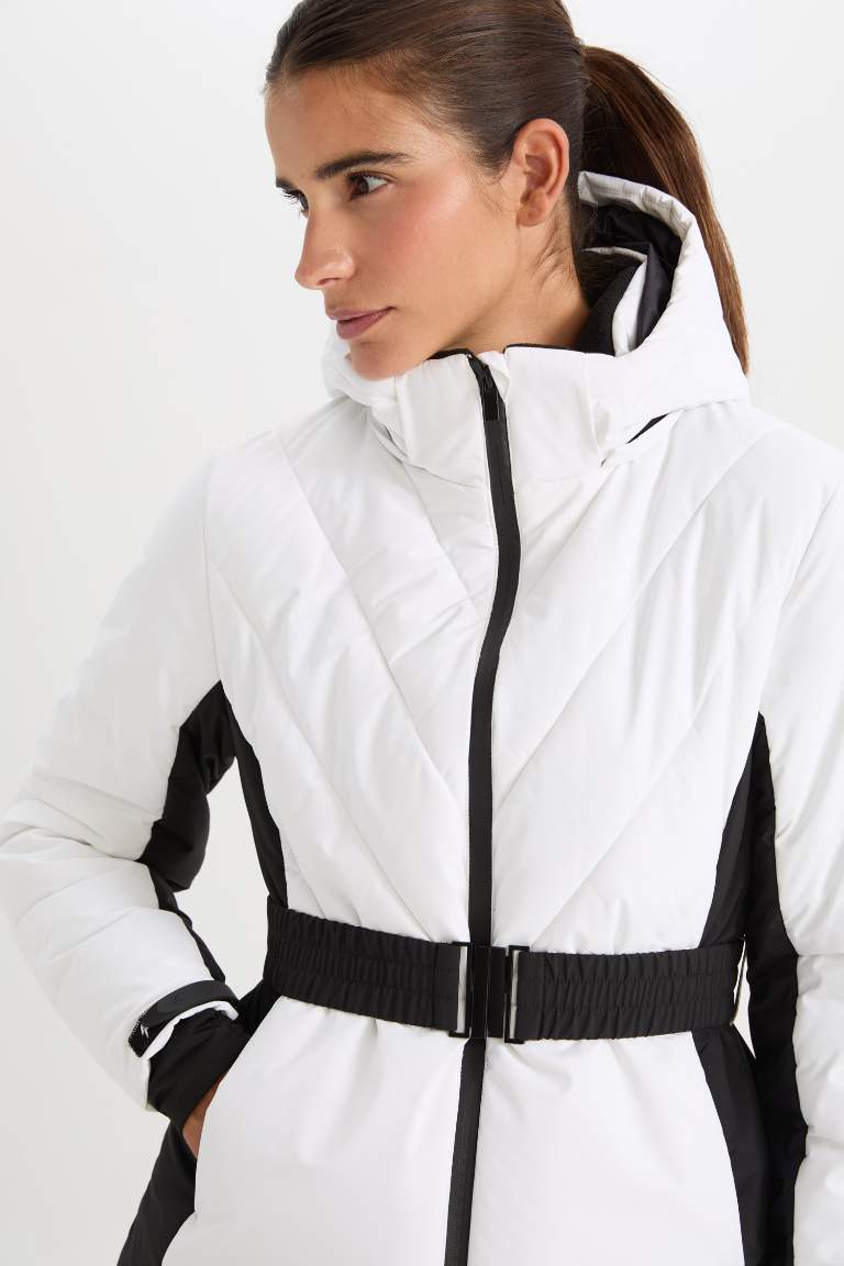 DeFactoFit Belted Windproof Waterproof Ski Jacket