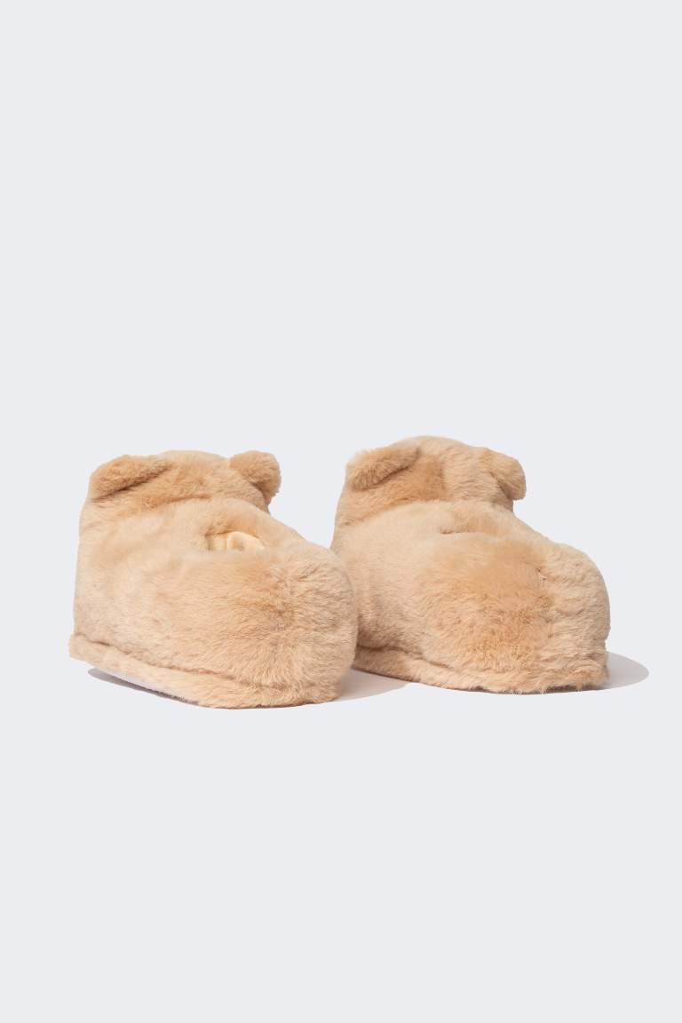 Girl Flat Sole Plush Slippers