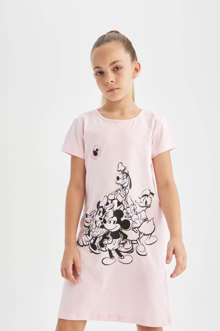 Қыздарға Disney Mickey Mouse Лицензиялық қысқа жеңді Көйлек