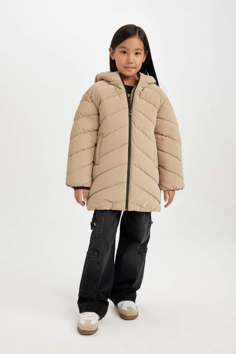 Manteau Doudoune à Capuche Oversize imperméable pour Fille