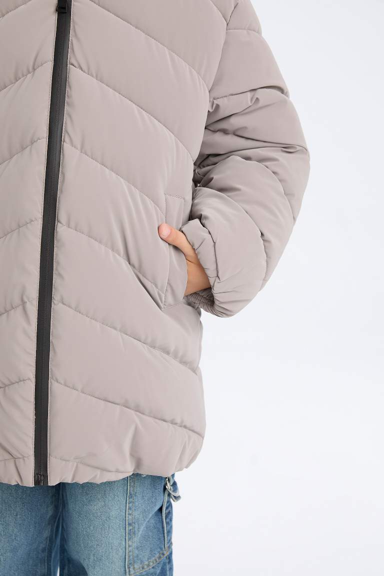 Girl Hooded Waterproof Puffer Jacket